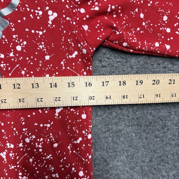 Switch Remarkable Chicago Bulls Hoodie Youth XL 7 Red Splatter Paint Long Sleeve - Picture 8 of 9